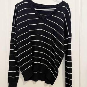 V-Neck Striped Sweater
